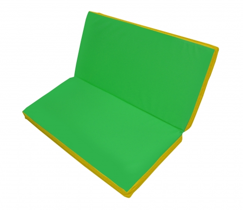 Мат гимнастический 1,15х1,15х0,08м складной цв.желтый-зеленый(к ДСК Мурзилка и Кубик)
